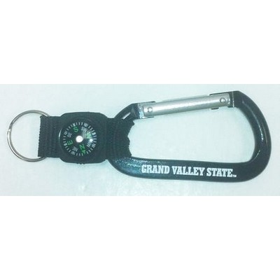 Black Carabiner w/Compass Strap