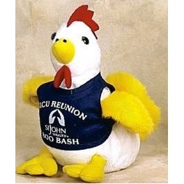 Sitting Chicken Beanie Friends Stuffed Animal w/Shirt (8")