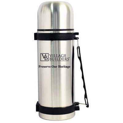 32 Oz. Stainless Steel Vacuum Thermal Bottle with Handle/Strap