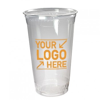 24 Oz. Clear Plastic Polystyrene Soft-Flex Disposable Cup