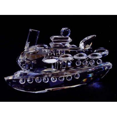 Optic Crystal Cruise Ship Figurine