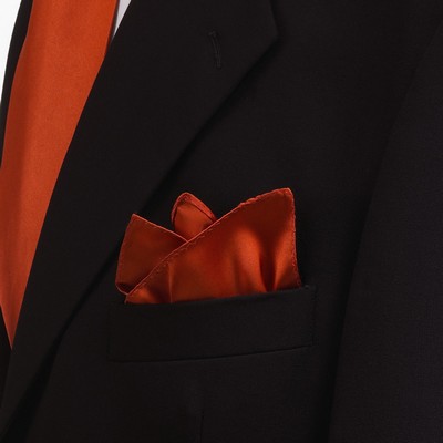 Orange Polyester Pocket Square