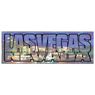 Las Vegas City Scape Panoramic Photo Hand Mirror (1 5/8"x4 5/8")