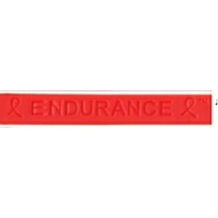 Hope/Courage/Bravery/Endurance Red Silicone Wristband