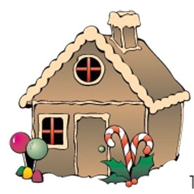 Gingerbread House Round Badge w/ Bar Pin