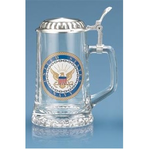 US Navy Glass Stein Mug