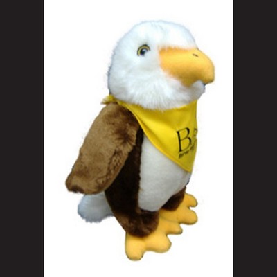 Quincy Eagle Stuffed Animal w/Bandanna (9")