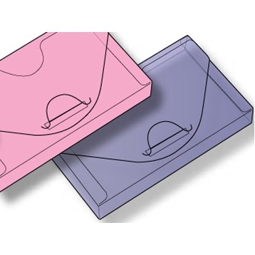 Business Card Holder W/ Slot Closure (2 1/4"x3 3/4"x1/4")