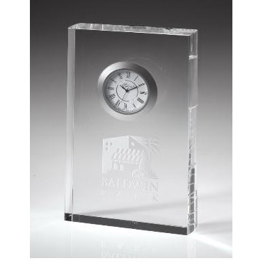 Medium Optical Crystal Illusion Clock