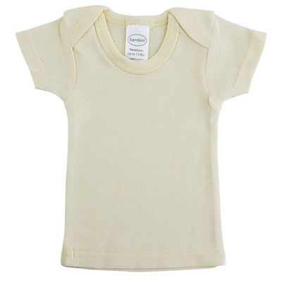 Rib Knit Short Sleeve Yellow Lap T-Shirt