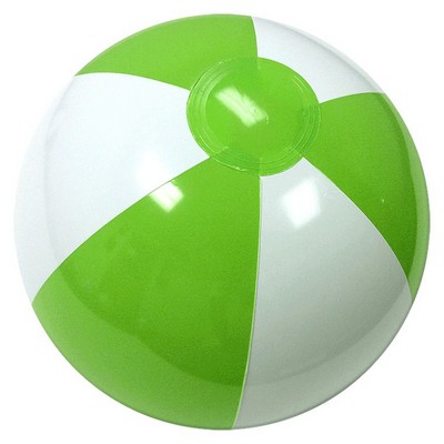 6" Inflatable Alternating Lime Green/White Beach Ball