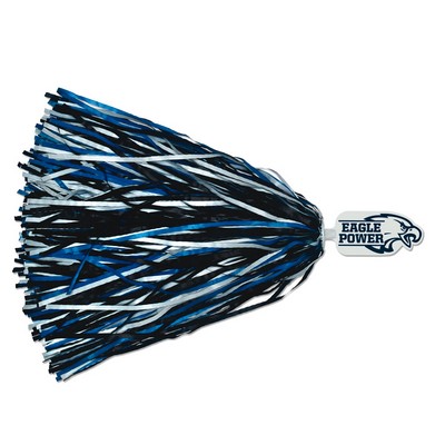 750-Streamer Pom Poms w/Mascot Handle - Eagle/ Hawk End