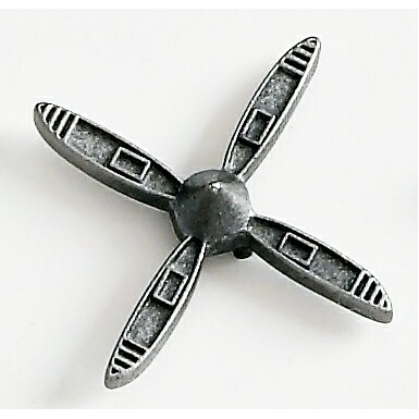 4 Blade Propeller Marken Design Cast Lapel Pin (Up to 1")