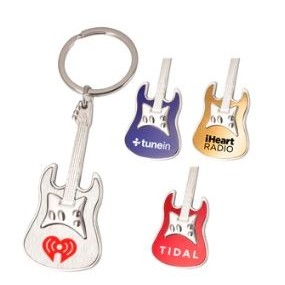 Metal Guitar Shape Keychain