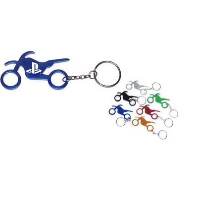 Motorbike Aluminum Bottle Opener with Keychain