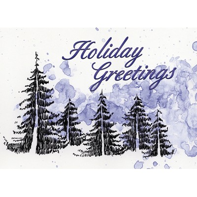 Classic-Forest Illustration Holiday Greeting Card