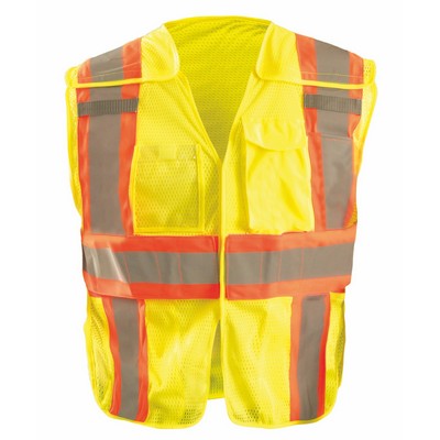 Class 2 Classic Mesh Two Tone Expandable Break-Away Vest