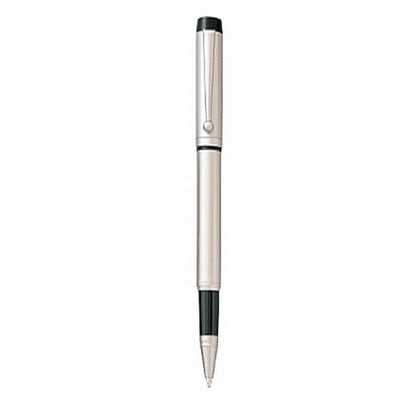 New York Nickel Silver Rollerball Pen w/Black Trim