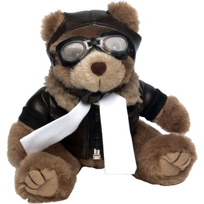 8" Brown Aviator Stuffed Bear