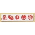 Stock Sports Pattern Tyvek Wristband (1")