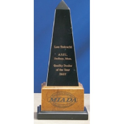 11" Black/Golden Super Obelisk Marble Award