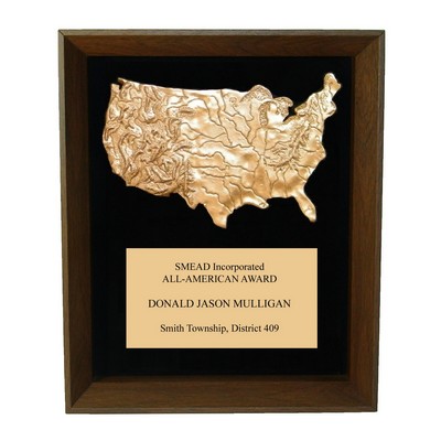 USA Shadow Frame Plaque 11 x 14