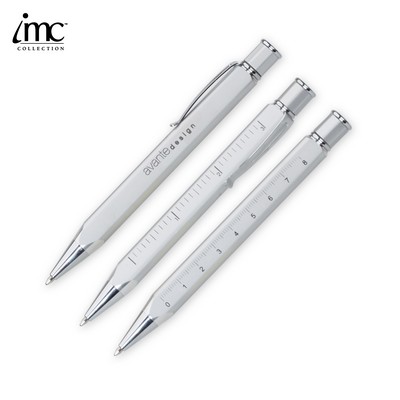 Measure Write Twist Action Ballpoint Pen w/ Ruler