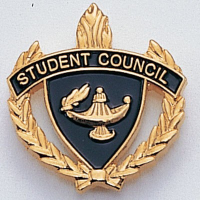 1" Enameled Student Council Scholastic Award Pin