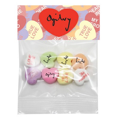 4 Custom/4 Random Message Conversation Hearts in Header Bag