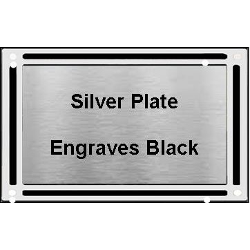 8" x 10" Black/Silver Cast Aluminum w/7" x 9" Plate