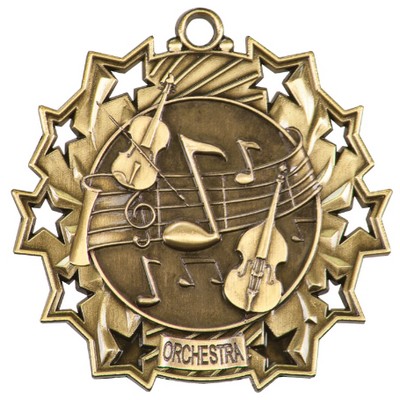 Ten Star Orchestra Medal - 2-1/4"