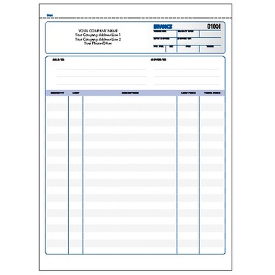 Ruled 2 Part Invoice Form - 8½"x 11"