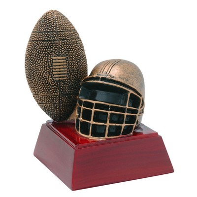 Football, Antique Gold, Resin Sculpture - 4"