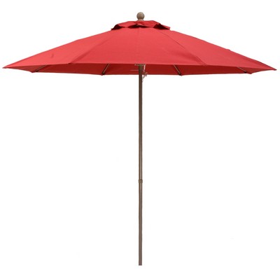 US Made 9 Foot Commercial 8 Panel Market Umbrella w/HD Aluminum Pole and HD Fiberglass Ribs