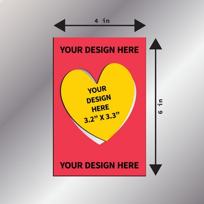 4" x 6" Heart Punch Out Flex Magnet