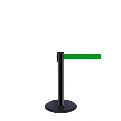 Brush Black Mini Post Pole W/ 11' Green Belt