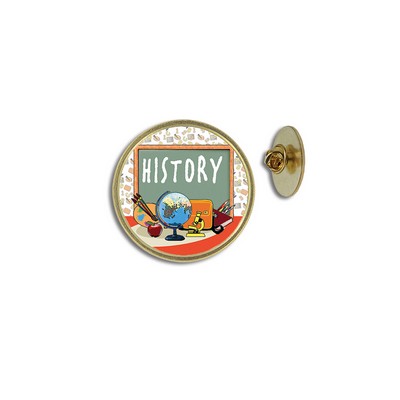 1" History Lapel Pin