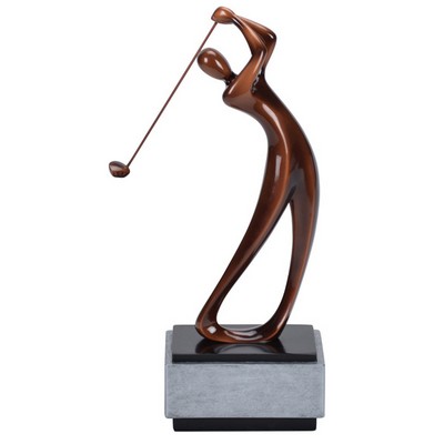 12" Bronze Modern Male Golf Resin Award