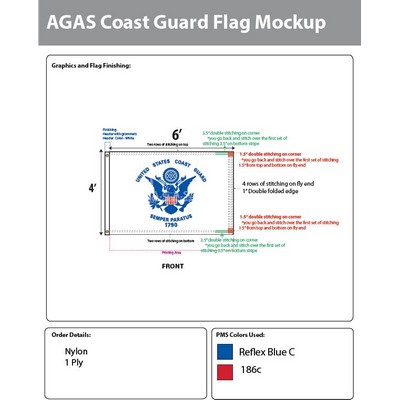 Coast Guard Flags 4x6 foot