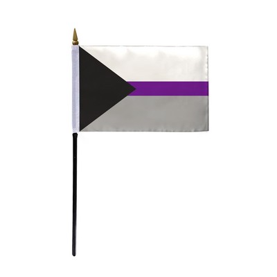 Demisexual Stick Flag 4"X6"