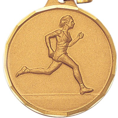 E Series Die Struck Track & Field Female Runner Medal