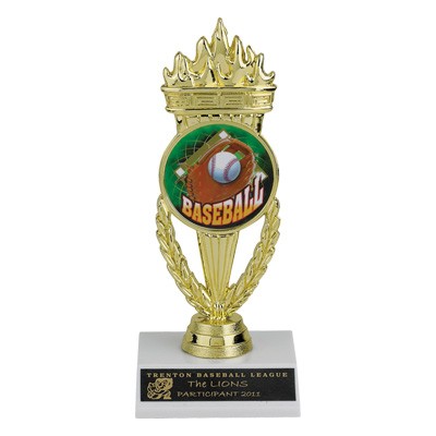 7" Torch Trophy w/2" Medallion Insert