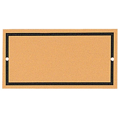 Satin Brass Plate w/Black Screened Border & 2 Holes (2¾" x 5")