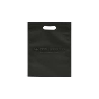 Non-Woven Black PP Merchandise Bag (10"x12")