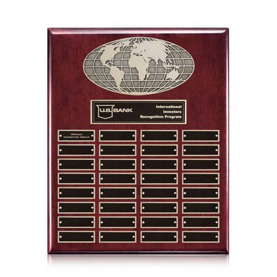 World Perpetual Plaque (Vert) - Rosewood 32 Plate