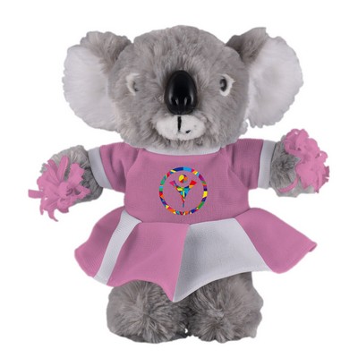 Soft Plush Stuffed Koala with Cheerleader Outfit