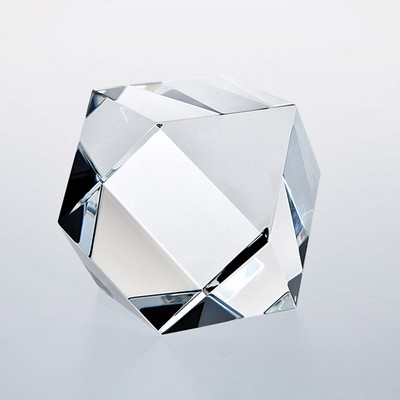 Optic Crystal Hexagon Paperweight