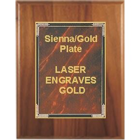 Cherry Plaque 9" x 12" - Sienna/Gold 7" x 10" Marble Mist Plate