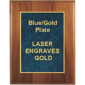 Cherry Plaque 7" x 9" - Blue/Gold 5" x 7" Marbelized Plate