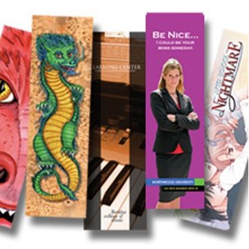 Full Color Bookmarks (1.5" x 7") - Printed Both Sides on Thick 14 Point card stock, Made in USA